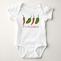 P é para Peppers Chili Jalapeño Veggie - Letra P