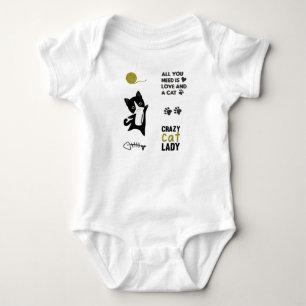 Body Para Bebê Pacote de Adesivos Frases Gatos Brancos Patas