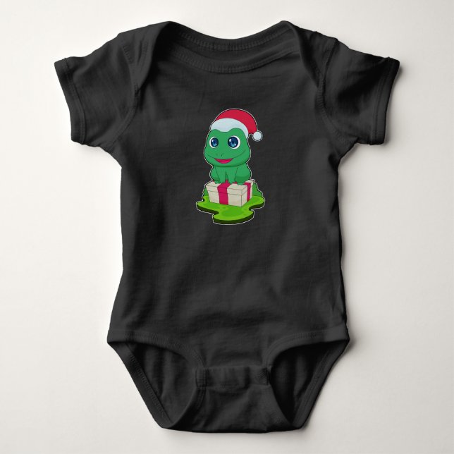 Body Para Bebê Pacote de Natal do sapo (Frente)