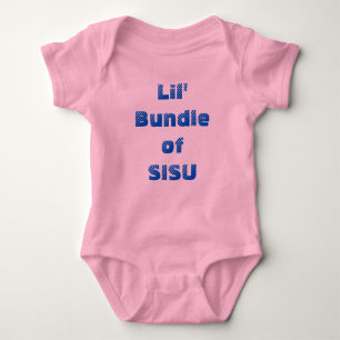 Body Para Bebê Pacote Lil' de SISU Baby One-Piece (Rosa)