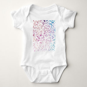 Body Para Bebê Padrão abstrato Terrazzo Mosaico rosa e azul