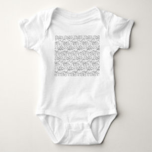 Body Para Bebê Padrão Botânico Monocromático