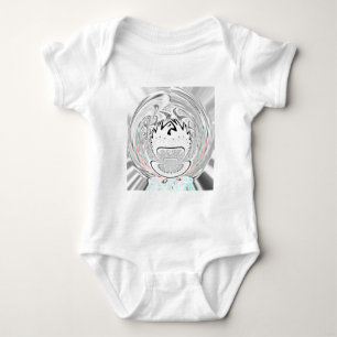 Body Para Bebê Padrão da flora urbana moderna