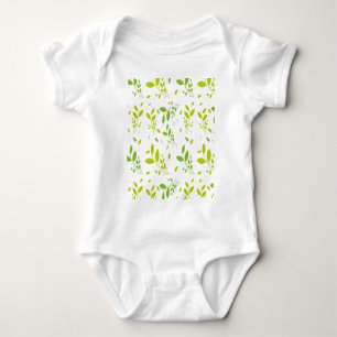 Body Para Bebê padrão das folhas