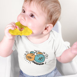 Body Para Bebê Padrão de Cartoon de Cherry fruta