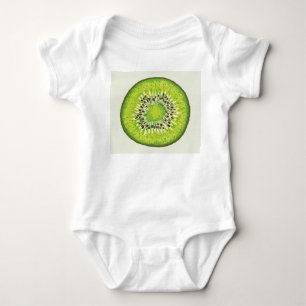 Body Para Bebê Padrão de fatia de kiwi de safena.