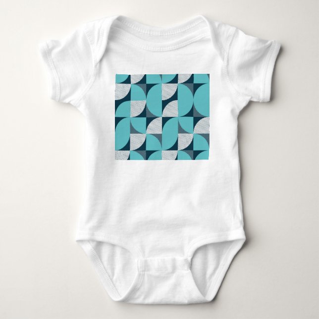 Body Para Bebê Padrão de forma geométrica criativa (Frente)