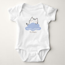 Padrão de Nuvem com Gatinho Fofo