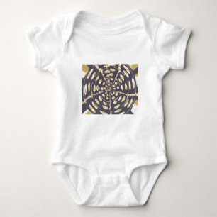 Body Para Bebê Padrão de Oval da Bolinhas do Círculo Crop Azul e