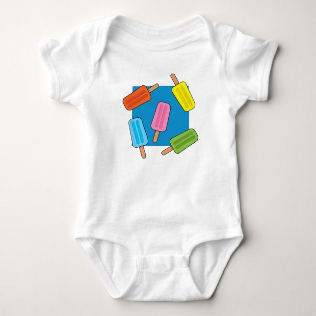 Body Para Bebê Padrão de picles coloridos (Frente)