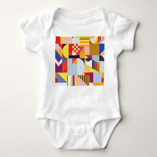 Body Para Bebê Padrão de Vintagem Decorativa de Abstrato Geométri