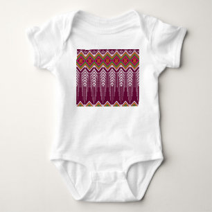 Body Para Bebê Padrão Étnico Geométrico Tradicional