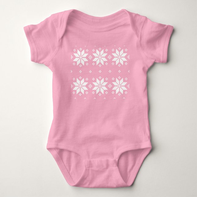 Body Para Bebê Padrão Feliz Natal 5 (Frente)