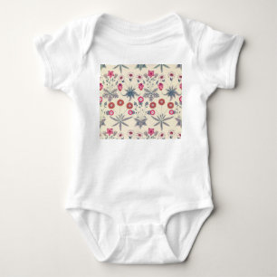 Body Para Bebê Padrão Floral de Margarida de William Morris Verme