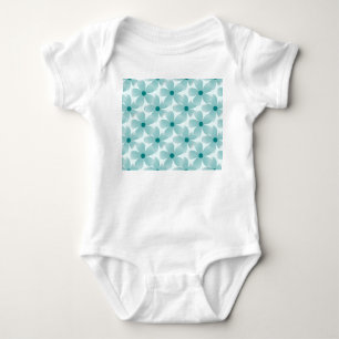 Body Para Bebê Padrão floral verde.