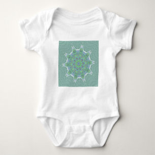 Body Para Bebê Padrão Floral Verde legal
