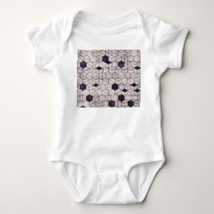 Body Para Bebê Padrão hexágono, isométrico, impressão