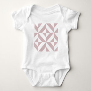 Body Para Bebê Padrão Mauve Geométrico Deco Cube