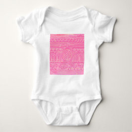 Body Para Bebê Padrão Mesopotâmico Sumeriano Antigo Rosa