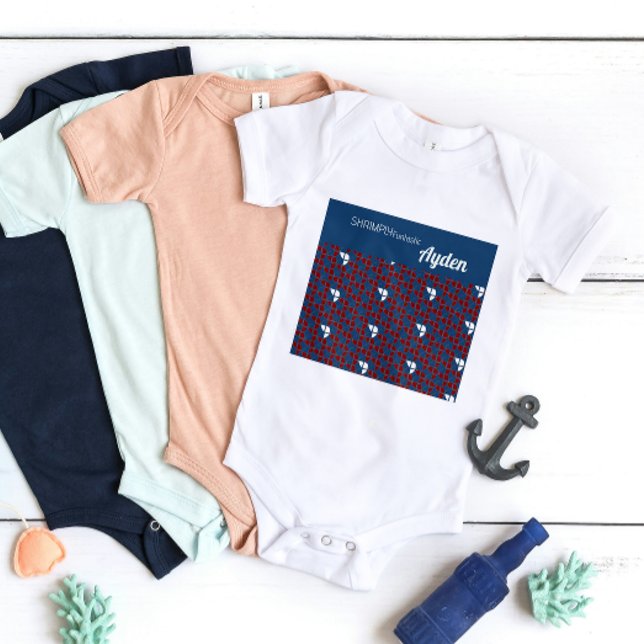 Body Para Bebê PADRÃO Retroativo Funtastico Vermelho Azul CURTO P (Criador carregado)