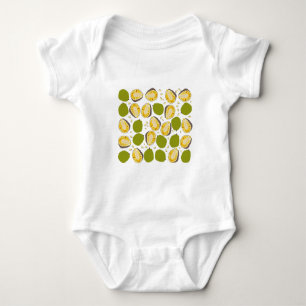 Body Para Bebê Padrão Tropical de Colza de Verão - Fruta exótica