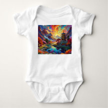 Pagoda e Paisagem Colorida