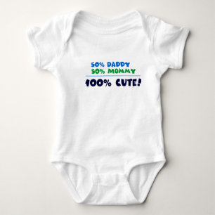 Body Para Bebê Pai 100% das mamães 50% de 50% bonito!