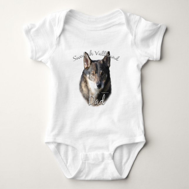 Body Para Bebê Pai 2 do Vallhund sueco (Frente)