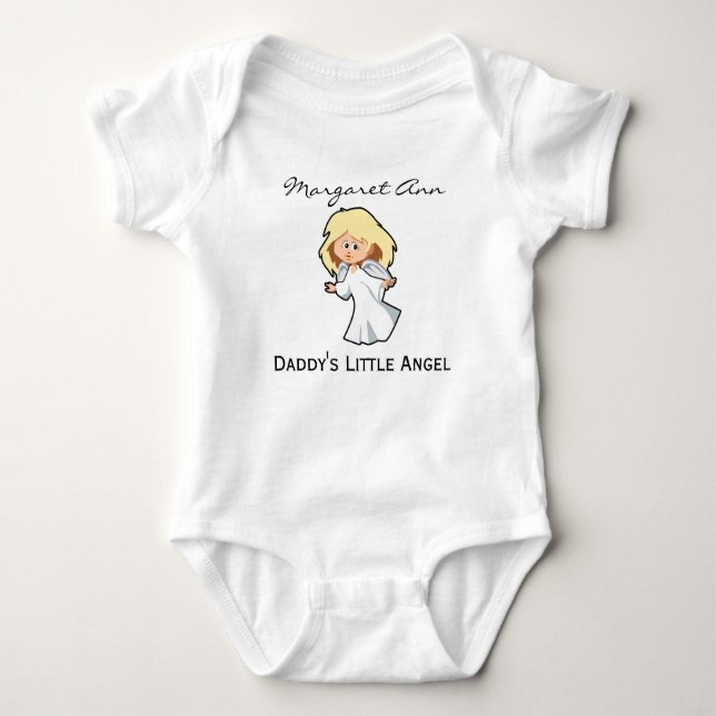 Body Para Bebê Pai Anjo Personalizado 2 Lado Impresso B (Frente)