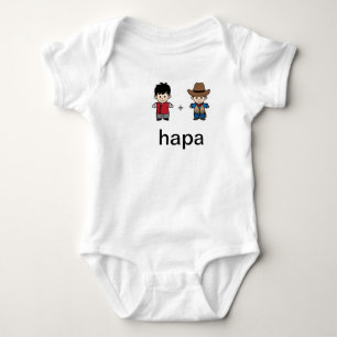 Body Para Bebê Pai chinês de Hapa & Bodysuit americano do pai