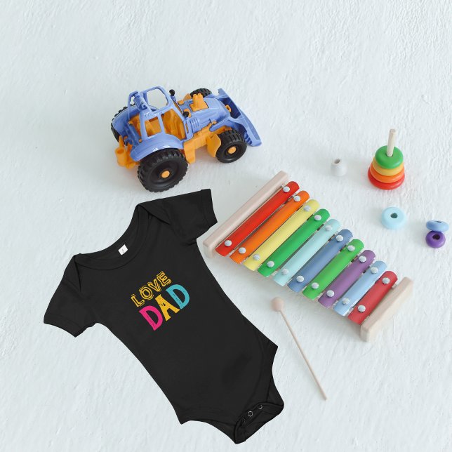 Body Para Bebê Pai de amor (lovely dad "father's day" baby bodysuit (custom content) )