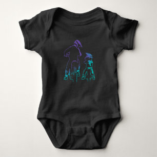 Body Para Bebê Pai de Bicicleta e Son Motocross
