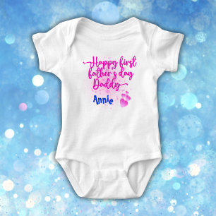 Body Para Bebê Pai de primeiro Dia de os pais feliz