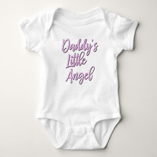 Body Para Bebê Pai de roupa de anjo para bebê (Frente)