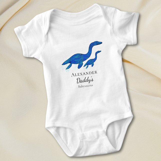 Body Para Bebê Pai Dinossauro e Bebê Personalizado (Cute dinosaur personalized name dino dad and baby quote custom bodysuit )