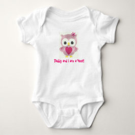 Body Para Bebê Pai e eu somos um Hoot Personalizado Owl Romper