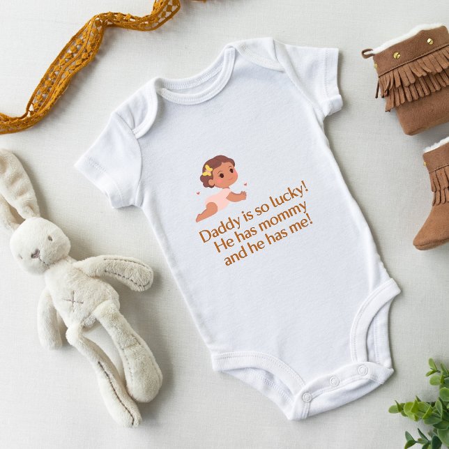 Body Para Bebê Pai é tão sortudo (Criador carregado)