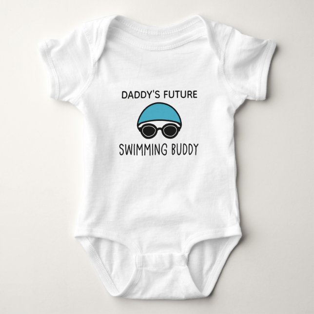 Body Para Bebê Pai Futuro Nadando Buddy Swimmer (Frente)