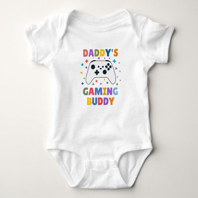 Body Para Bebê Pai Gaming Buddy (Frente)