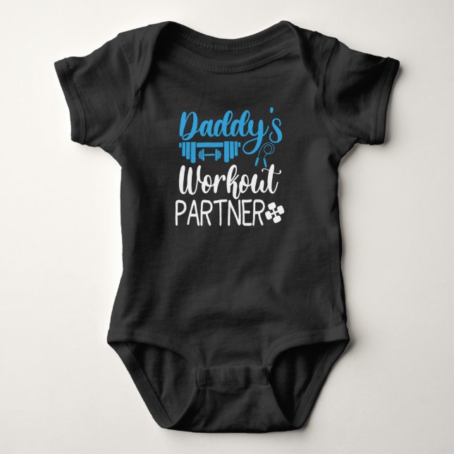 Body Para Bebê Pai Gym Bebê Cresce Presentes Engraçados (Frente)