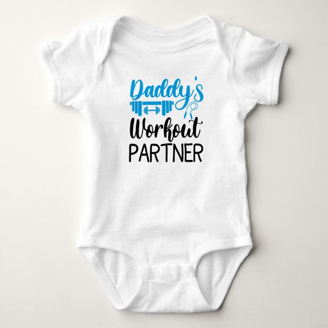 Body Para Bebê Pai Gym Bebê Cresce Presentes Engraçados (Frente)