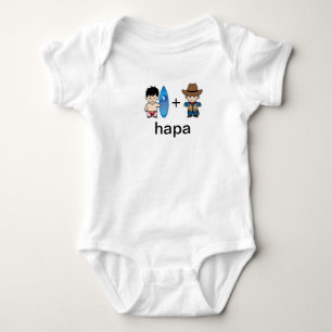 Body Para Bebê Pai havaiano de Hapa & Bodysuit americano do pai
