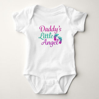 Body Para Bebê Pai Little Angel - Rapariga