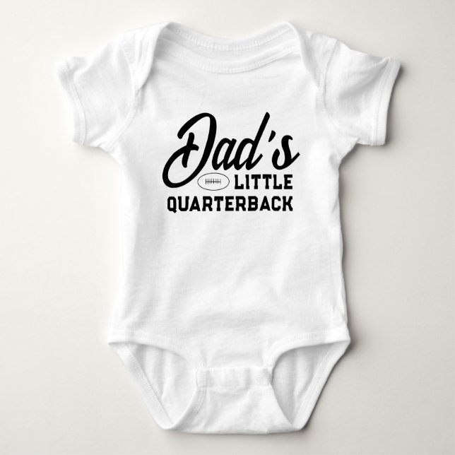 Body Para Bebê Pai Little Quarterback American Football Boys (Frente)
