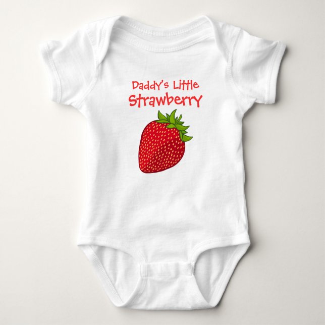 Body Para Bebê Pai Little Strawberry (Frente)