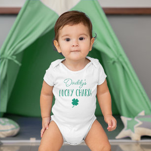 Body Para Bebê Pai Lucky Charm Ruas bonitas. Dia de Patrick