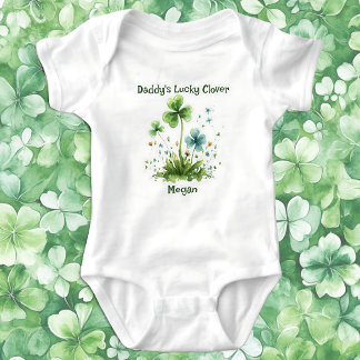 Body Para Bebê Pai Lucky Clover Shamrock, Rua Patricks