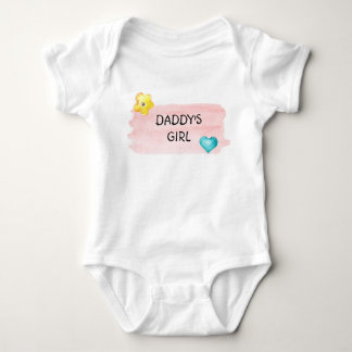 Body Para Bebê Pai Moça Pastel com um pedaço de T-Shirt