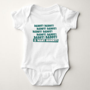Body Para Bebê Pai! Pai! Pai! Pai! Eu quero mamães!