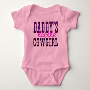 Body Para Bebê Pai Pequena Cowgirl